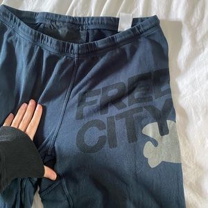 Free city blue sweatpants